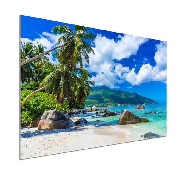 Hob splashback Seychelles beach