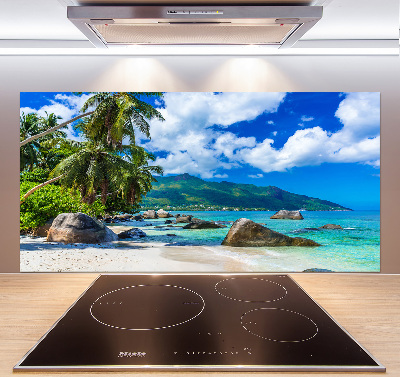 Hob splashback Seychelles beach