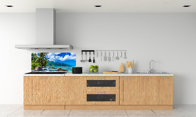 Hob splashback Seychelles beach