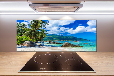 Hob splashback Seychelles beach