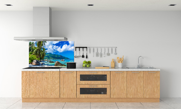 Hob splashback Seychelles beach