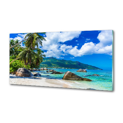 Hob splashback Seychelles beach