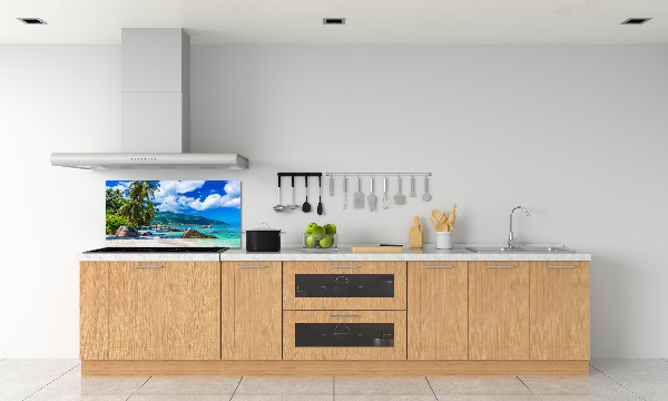 Hob splashback Seychelles beach