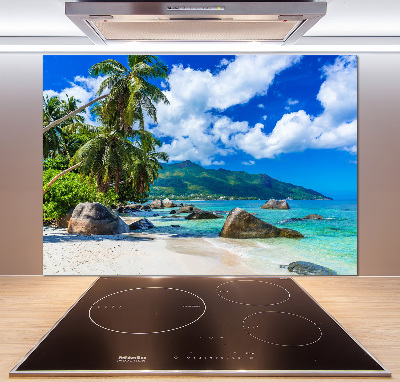 Hob splashback Seychelles beach