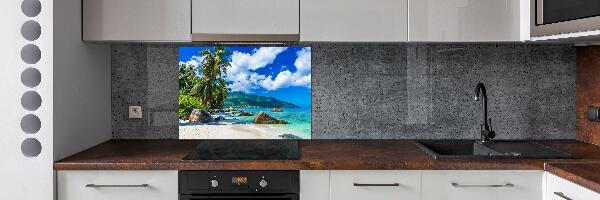 Hob splashback Seychelles beach