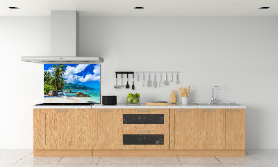 Hob splashback Seychelles beach