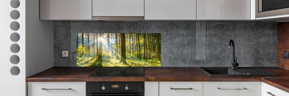 Kitchen splashback Forest in the sun