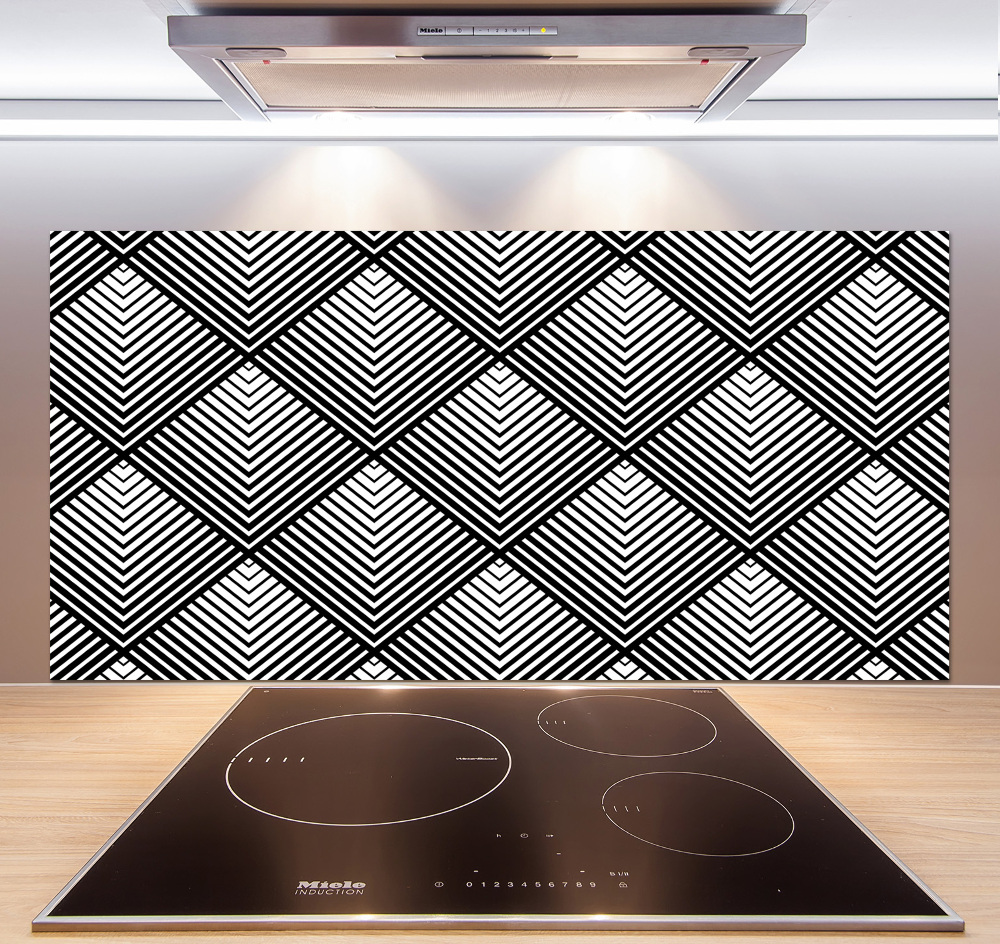 Kitchen splashback Geometric background