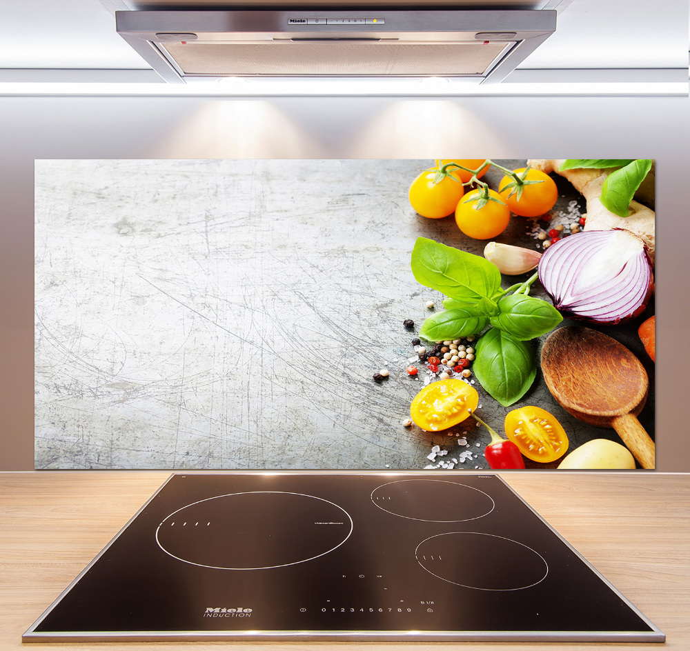 Cooker splashback Vegetables