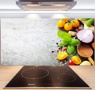 Cooker splashback Vegetables