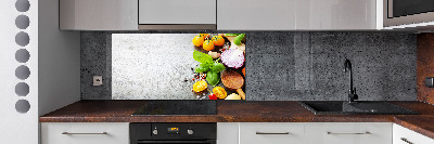 Cooker splashback Vegetables