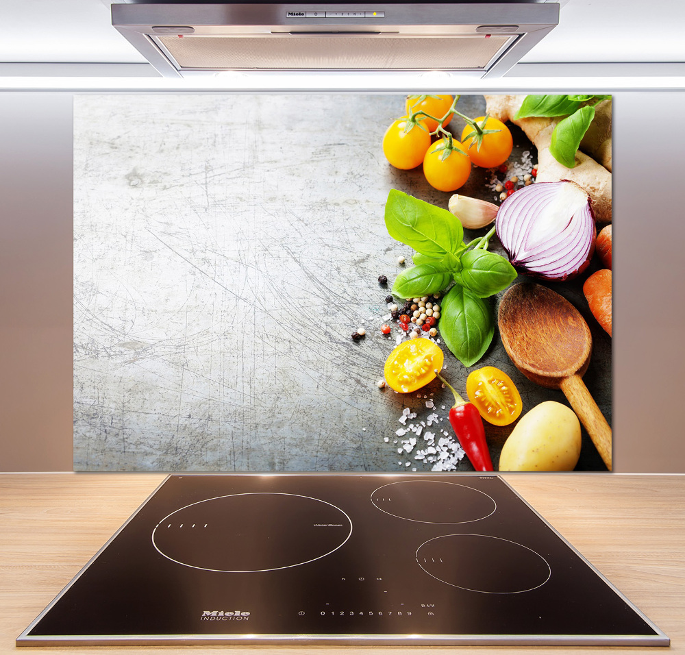 Cooker splashback Vegetables