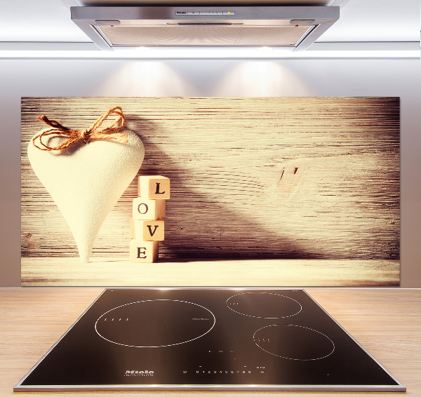 Glass splashback Love