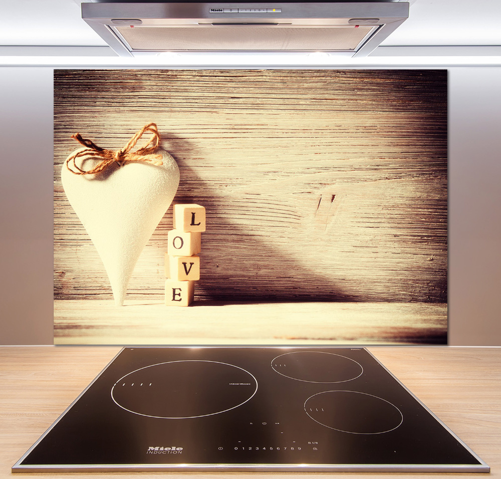 Glass splashback Love