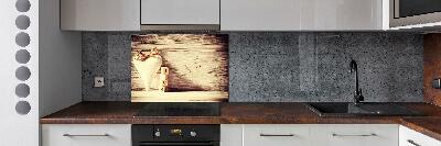 Glass splashback Love