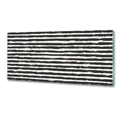 Kitchen splashback Black and white stripes