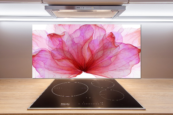 Cooker splashback Pink flower