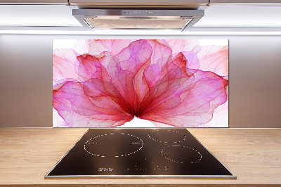 Cooker splashback Pink flower