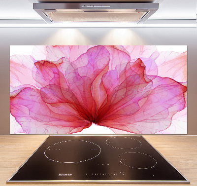 Cooker splashback Pink flower