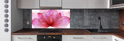 Cooker splashback Pink flower