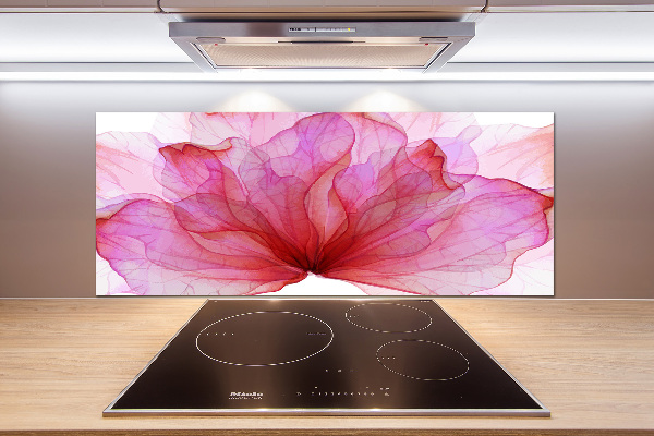 Cooker splashback Pink flower