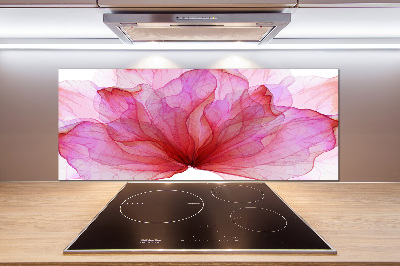 Cooker splashback Pink flower