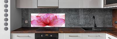 Cooker splashback Pink flower