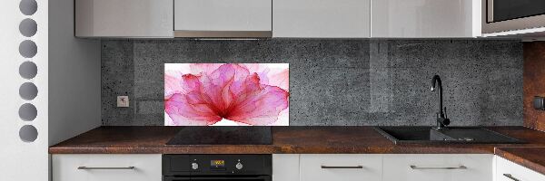 Cooker splashback Pink flower