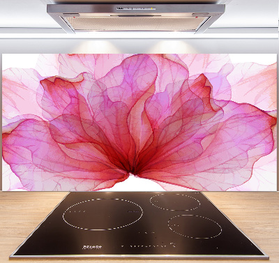 Cooker splashback Pink flower