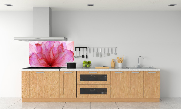 Cooker splashback Pink flower