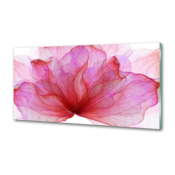 Cooker splashback Pink flower