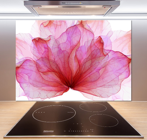 Cooker splashback Pink flower