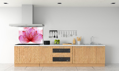 Cooker splashback Pink flower