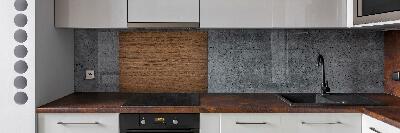 Cooker splashback Wooden background