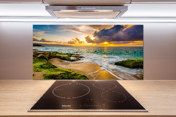 Kitchen wall panels Sunset sea