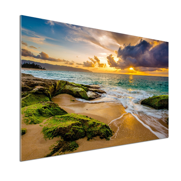 Kitchen wall panels Sunset sea