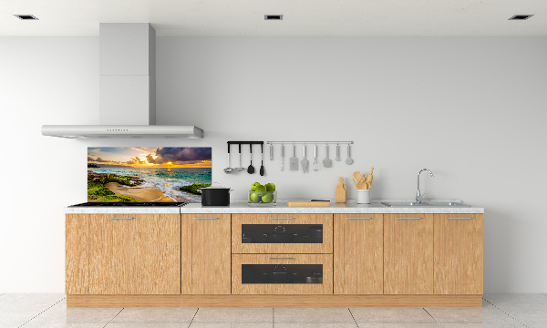 Kitchen wall panels Sunset sea