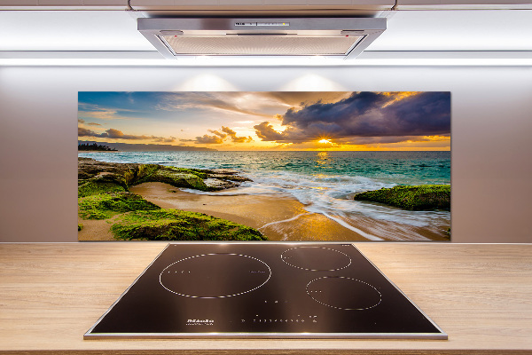 Kitchen wall panels Sunset sea