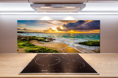 Kitchen wall panels Sunset sea