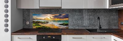 Kitchen wall panels Sunset sea