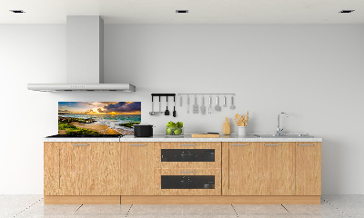 Kitchen wall panels Sunset sea