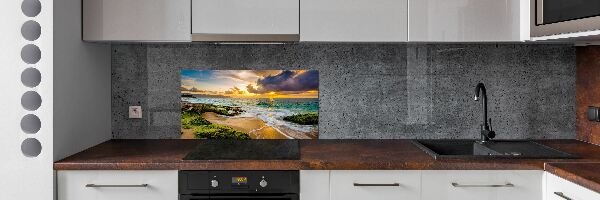 Kitchen wall panels Sunset sea