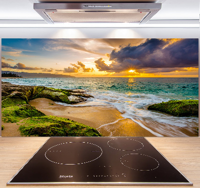 Kitchen wall panels Sunset sea