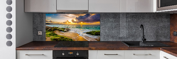 Kitchen wall panels Sunset sea