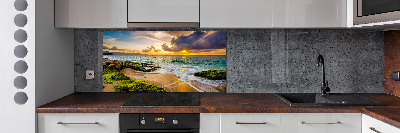 Kitchen wall panels Sunset sea