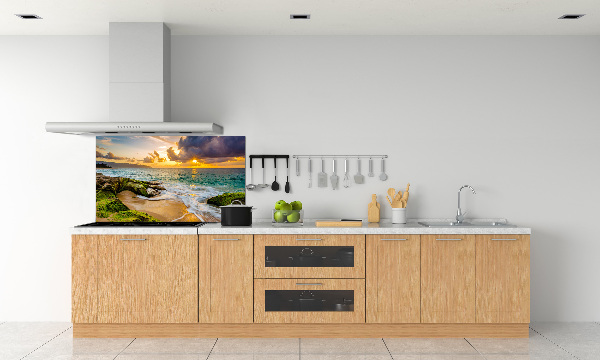 Kitchen wall panels Sunset sea