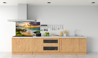 Kitchen wall panels Sunset sea