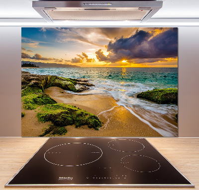 Kitchen wall panels Sunset sea