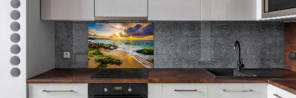 Kitchen wall panels Sunset sea