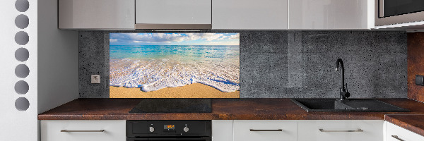 Kitchen wall panels Hawaiian beach